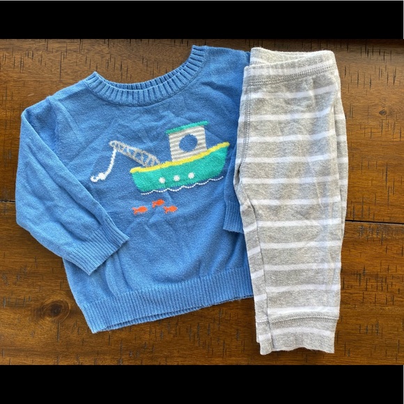 •EUC•Carter’s Sweater + Pant Outfit - Picture 1 of 9